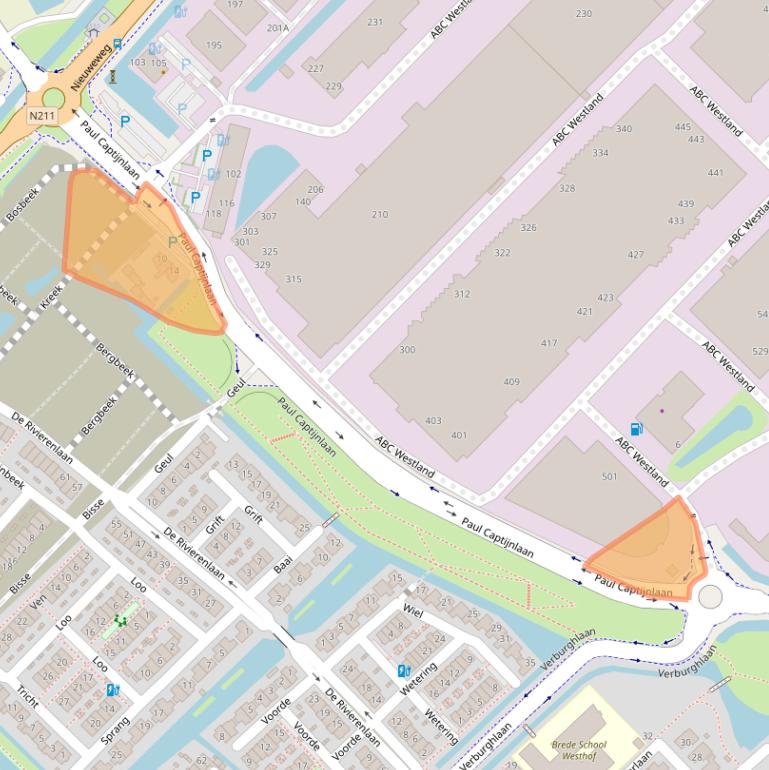 Kaart van postcodegebied 2685DJ.