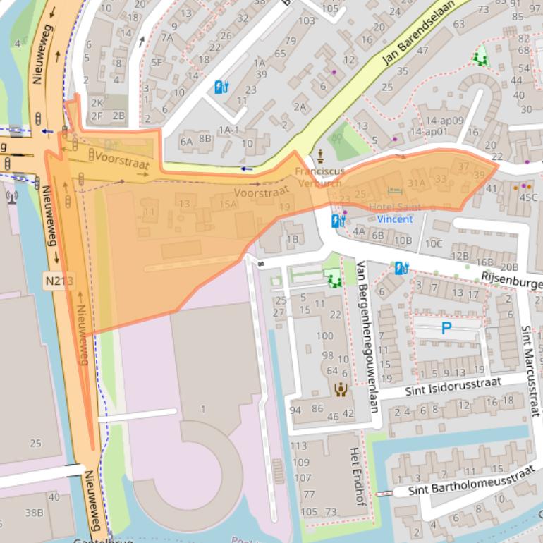 Kaart van postcodegebied 2685EH.