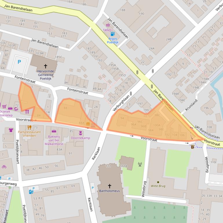 Kaart van postcodegebied 2685EP.