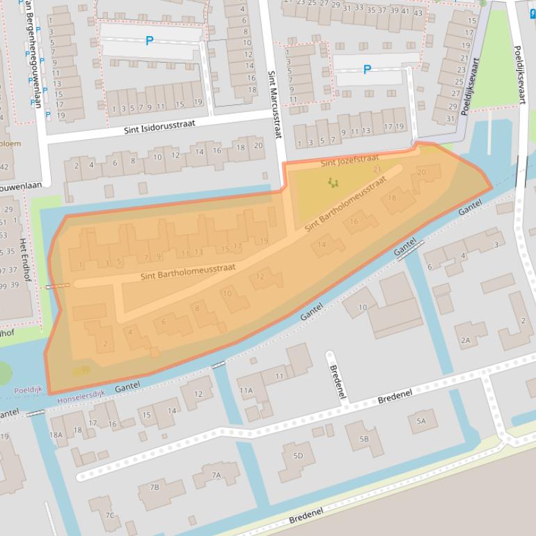 Kaart van postcodegebied 2685GH.