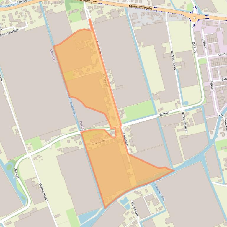 Kaart van postcodegebied 2685LA.