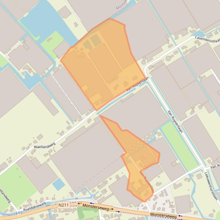 Kaart van postcodegebied 2685LE.