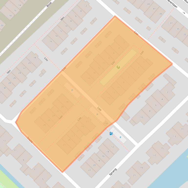 Kaart van postcodegebied 2685PB.