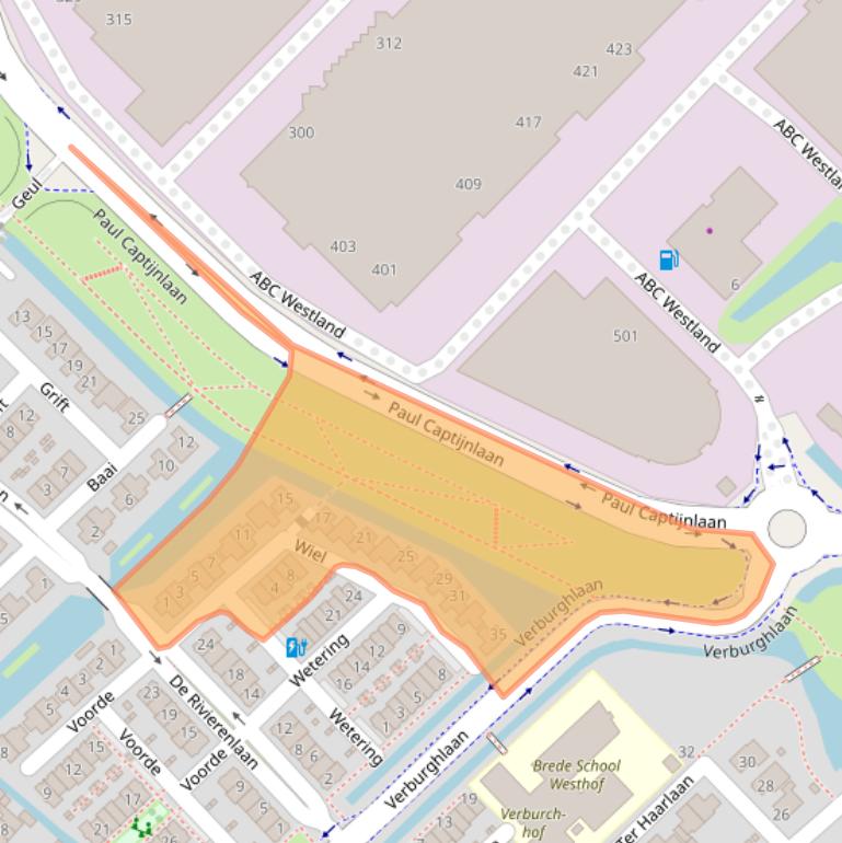 Kaart van postcodegebied 2685PE.