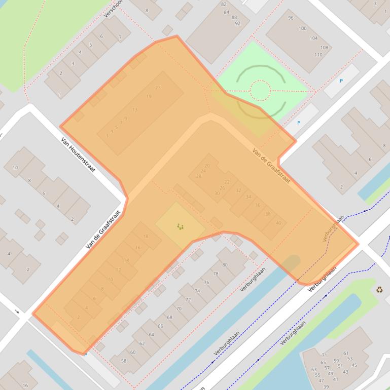 Kaart van postcodegebied 2685RA.