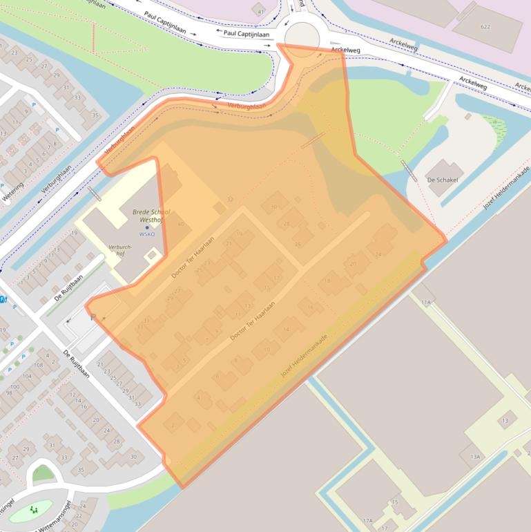 Kaart van postcodegebied 2685RX.