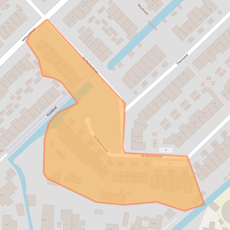 Kaart van postcodegebied 2685TC.