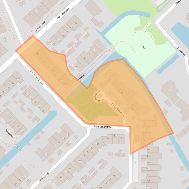 Kaart van postcodegebied 2685TE.