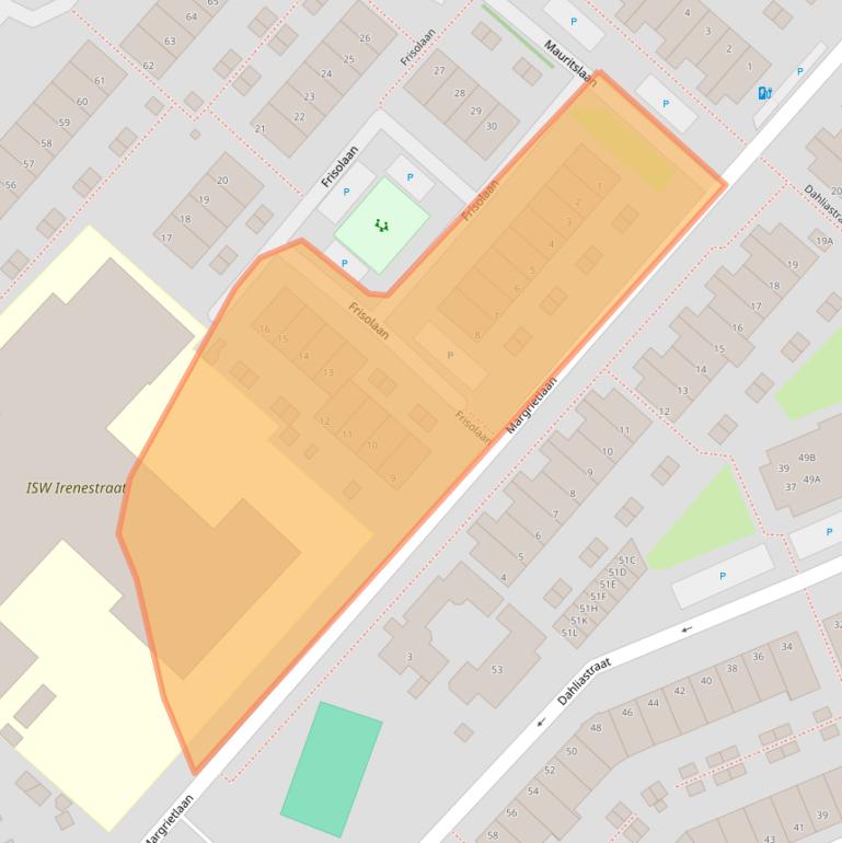 Kaart van postcodegebied 2685VE.