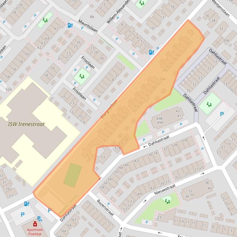 Kaart van postcodegebied 2685VG.