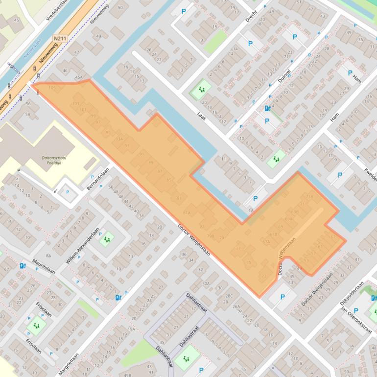 Kaart van postcodegebied 2685VW.