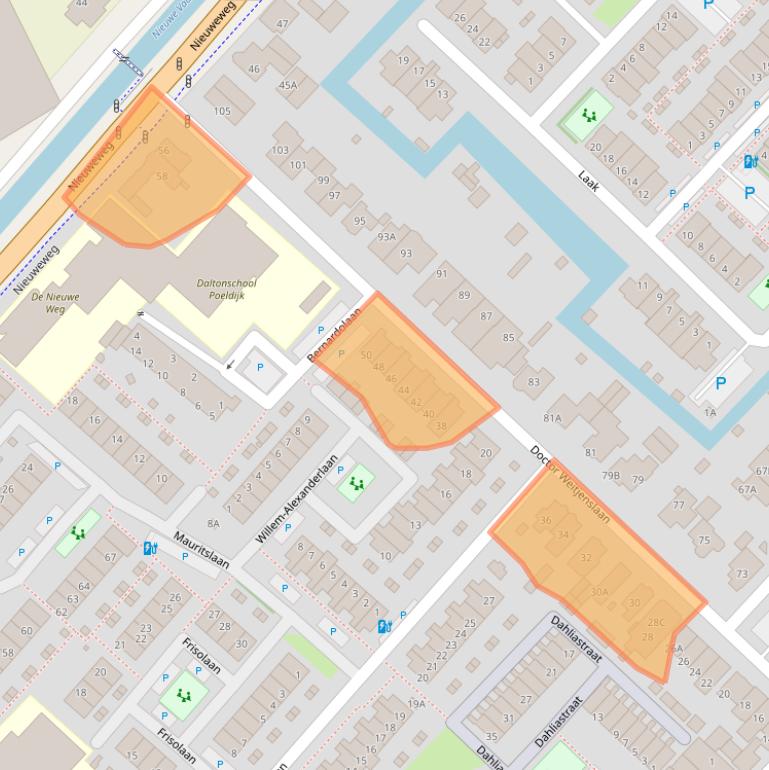 Kaart van postcodegebied 2685VZ.