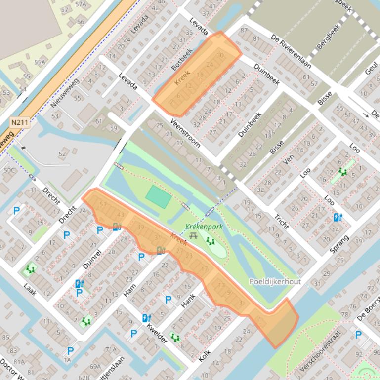 Kaart van postcodegebied 2685WE.