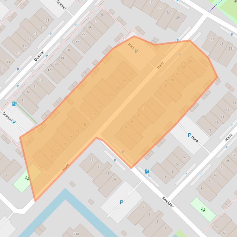 Kaart van postcodegebied 2685WG.