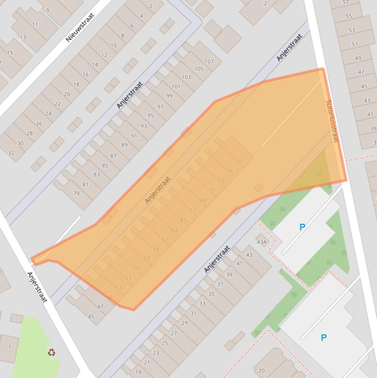 Kaart van postcodegebied 2685XD.