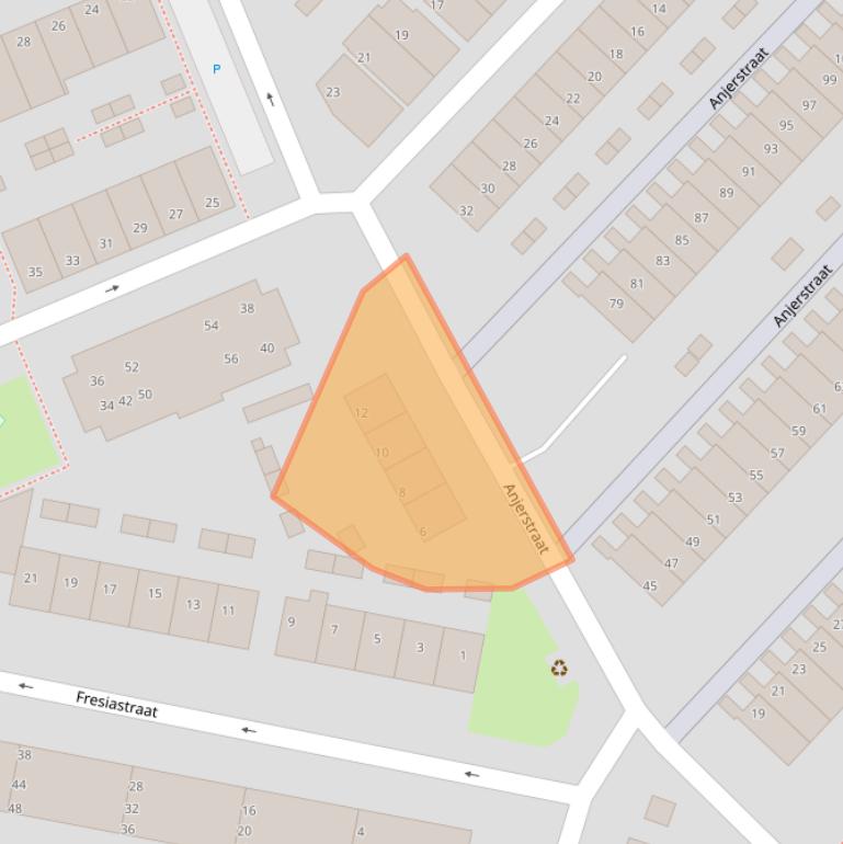 Kaart van postcodegebied 2685XG.