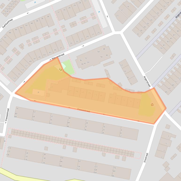 Kaart van postcodegebied 2685XJ.