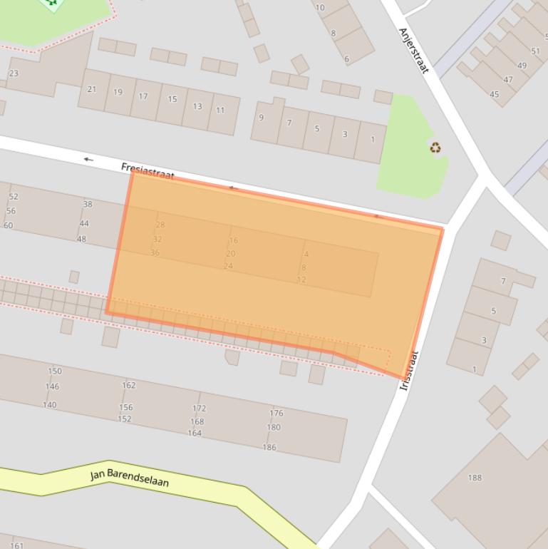 Kaart van postcodegebied 2685XK.