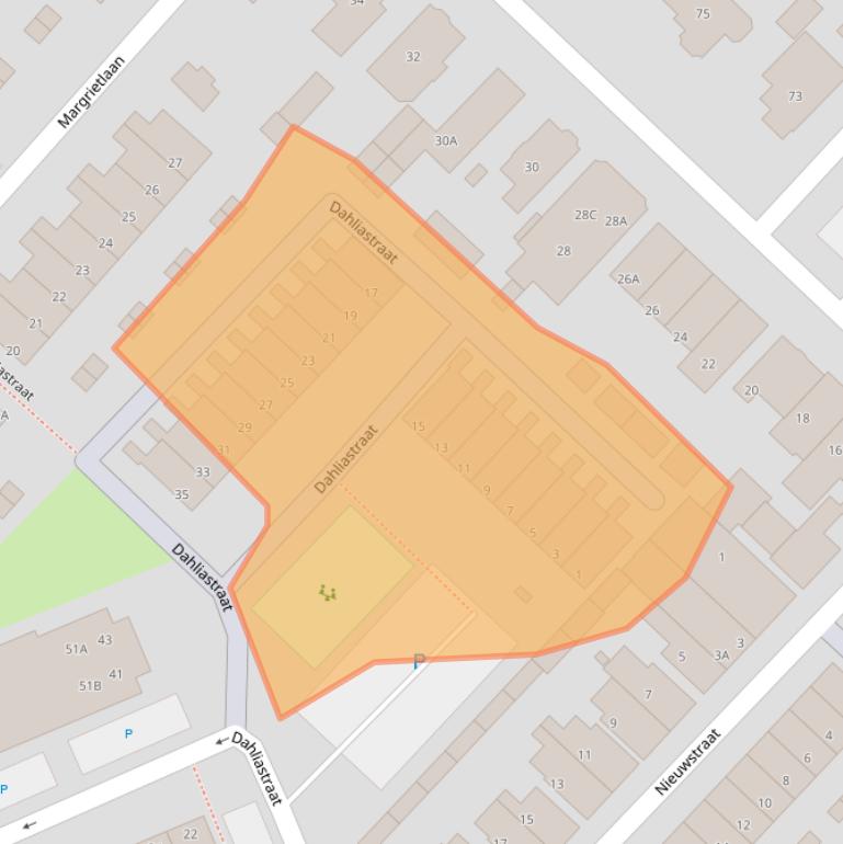 Kaart van postcodegebied 2685XV.