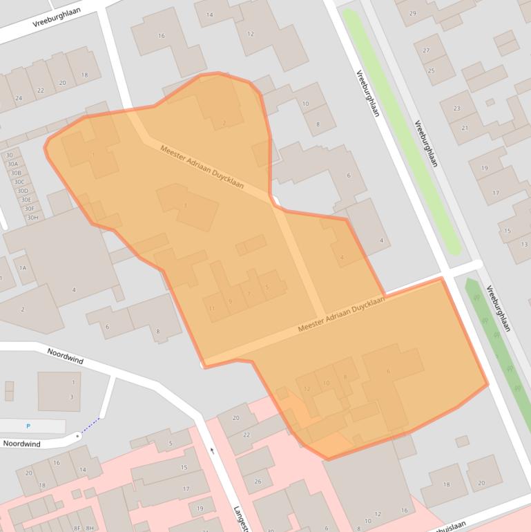 Kaart van postcodegebied 2691AD.