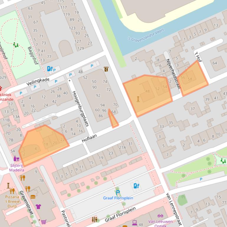 Kaart van postcodegebied 2691AT.