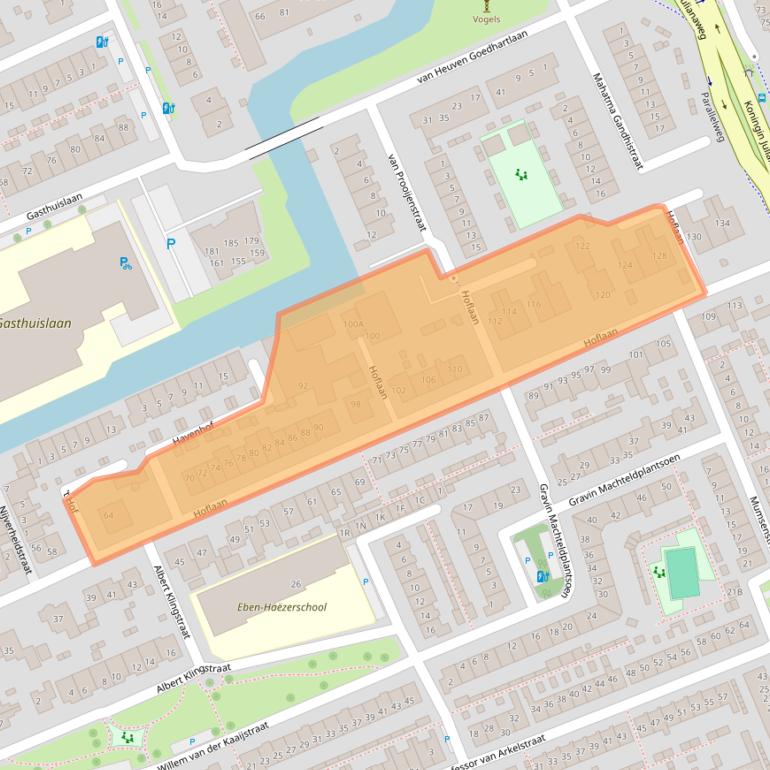 Kaart van postcodegebied 2691AV.