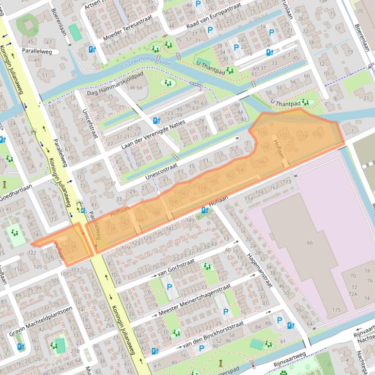 Kaart van postcodegebied 2691AW.