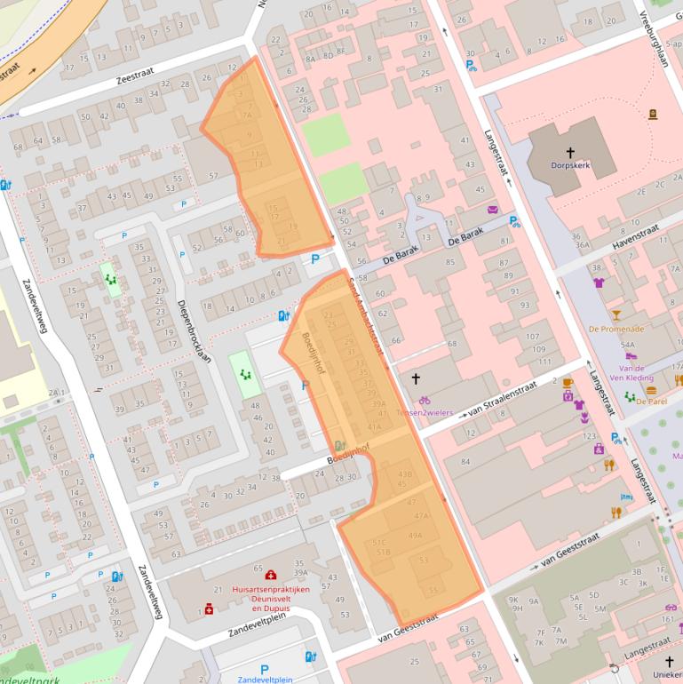 Kaart van postcodegebied 2691BL.