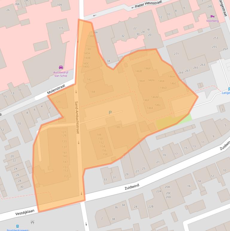 Kaart van postcodegebied 2691BN.