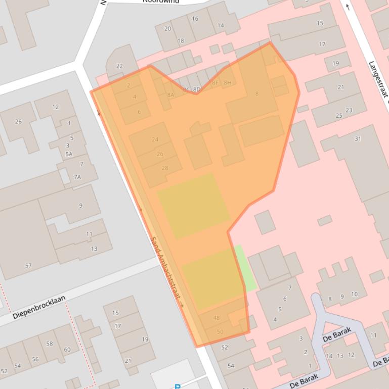Kaart van postcodegebied 2691BP.