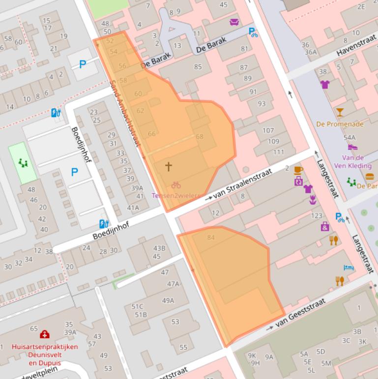 Kaart van postcodegebied 2691BR.