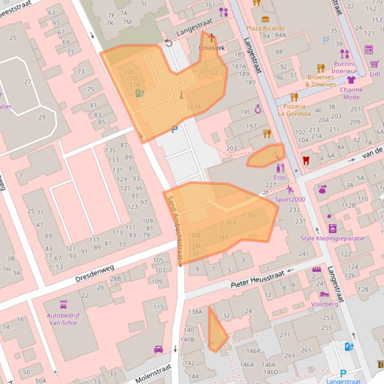 Kaart van postcodegebied 2691BS.