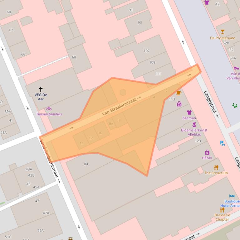 Kaart van postcodegebied 2691BT.