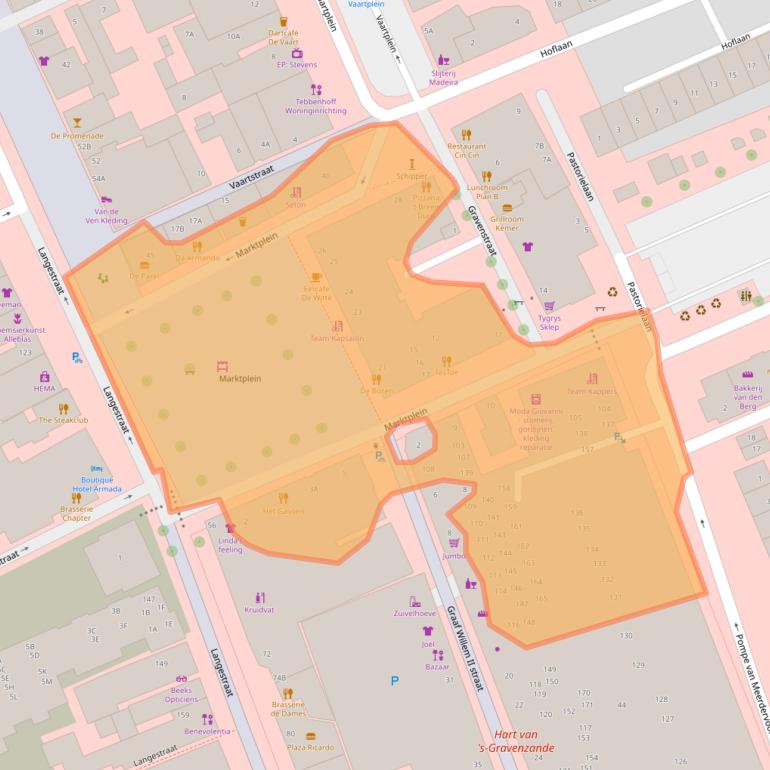 Kaart van postcodegebied 2691BV.