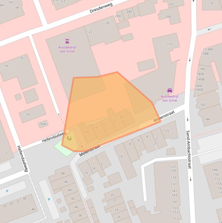 Kaart van postcodegebied 2691BX.