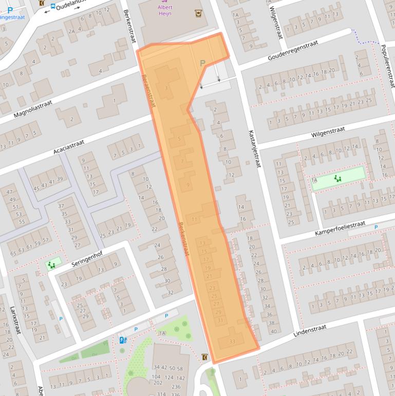 Kaart van postcodegebied 2691CS.