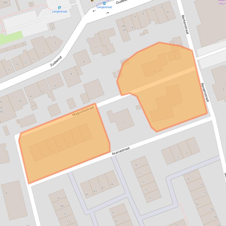 Kaart van postcodegebied 2691DB.