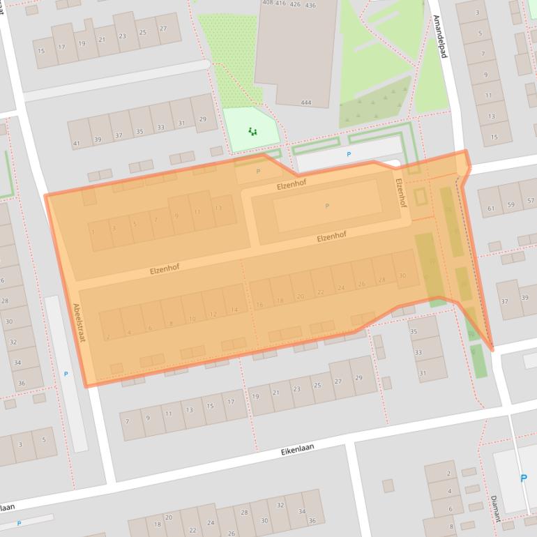 Kaart van postcodegebied 2691DJ.