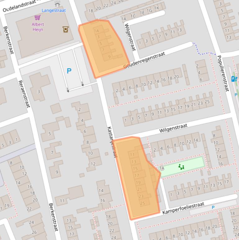 Kaart van postcodegebied 2691DS.