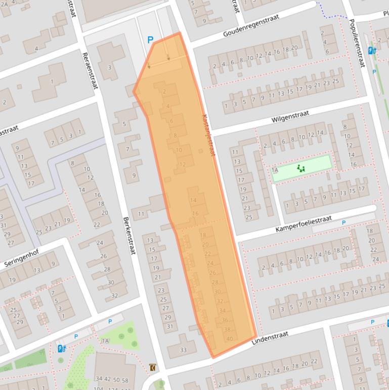 Kaart van postcodegebied 2691DT.