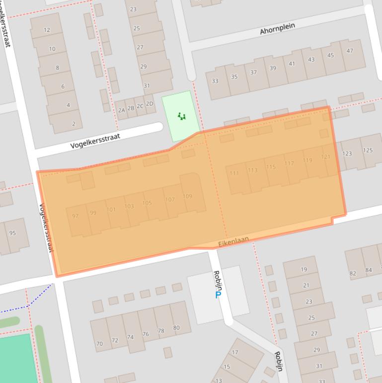 Kaart van postcodegebied 2691EB.