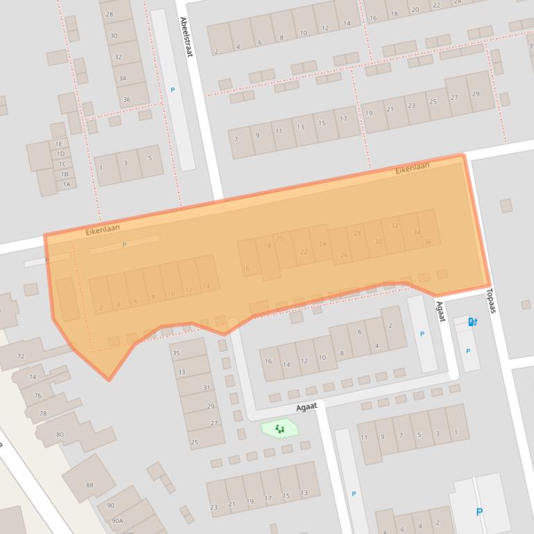 Kaart van postcodegebied 2691ED.