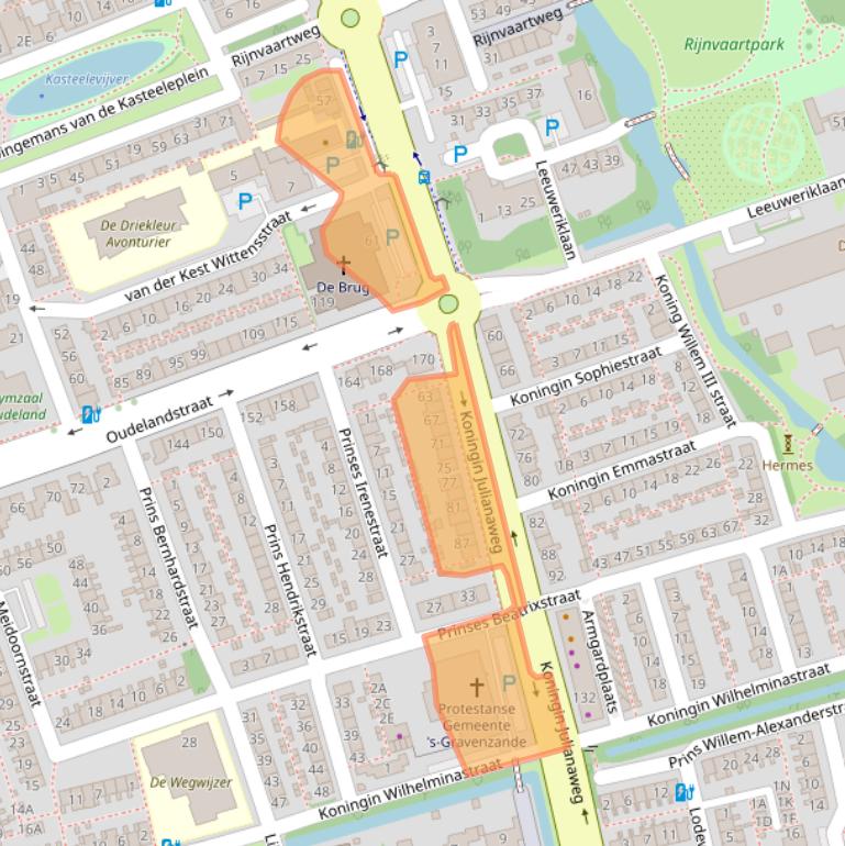 Kaart van postcodegebied 2691GC.
