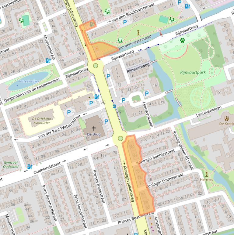 Kaart van postcodegebied 2691GE.