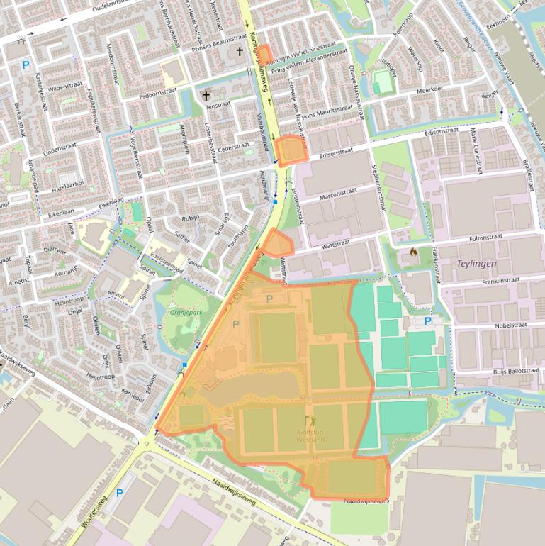 Kaart van postcodegebied 2691GH.