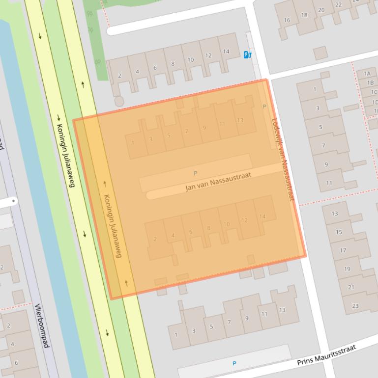 Kaart van postcodegebied 2691GP.