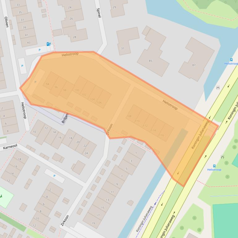 Kaart van postcodegebied 2691HH.