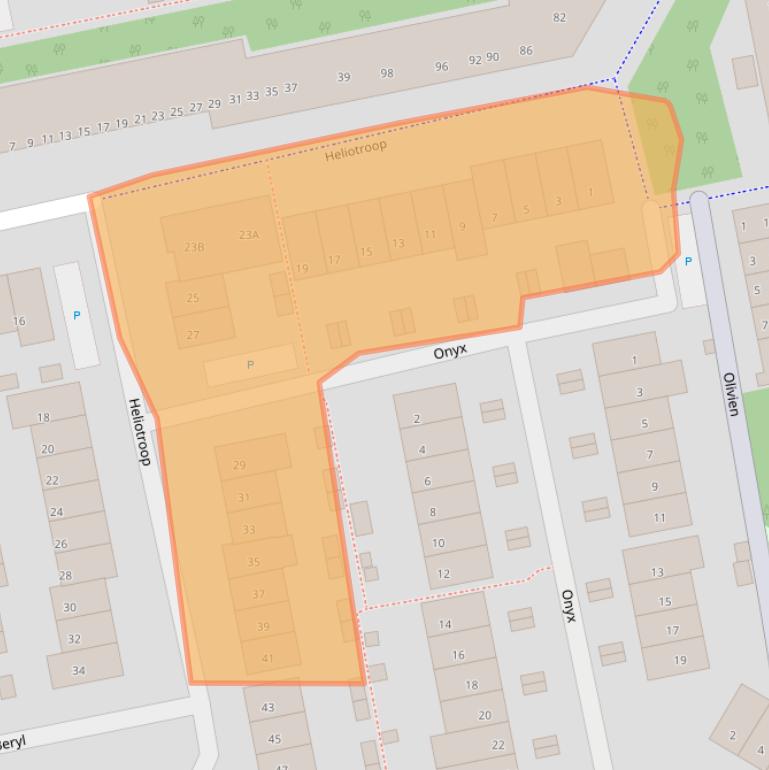 Kaart van postcodegebied 2691HJ.