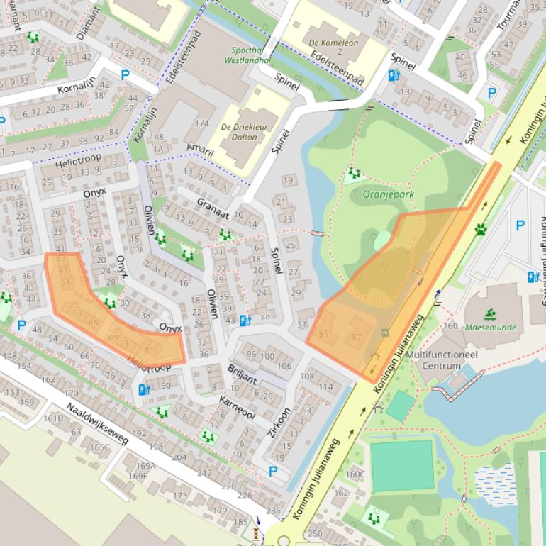 Kaart van postcodegebied 2691HK.