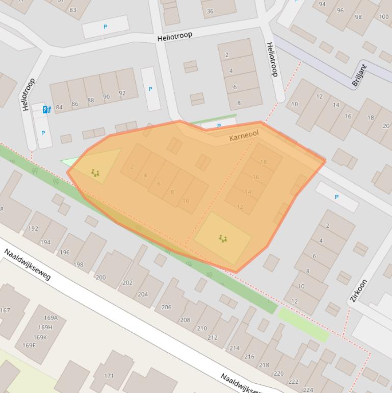 Kaart van postcodegebied 2691HN.